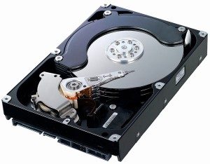 Hard disk drive top removed
